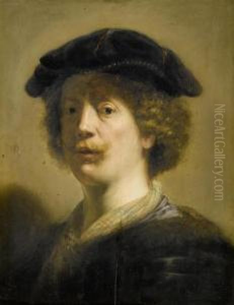 Self Portrait With Imaginary Costume. Oil Painting by Jacques des Rousseaux