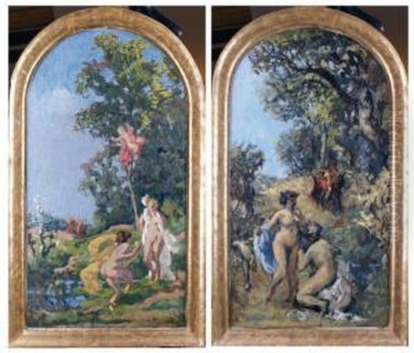 Scenes Allegoriques Oil Painting by Ker Xavier Roussel