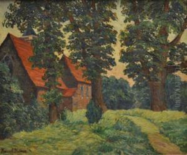 Eglise Dans La Campagne Oil Painting by Roussel-Masure