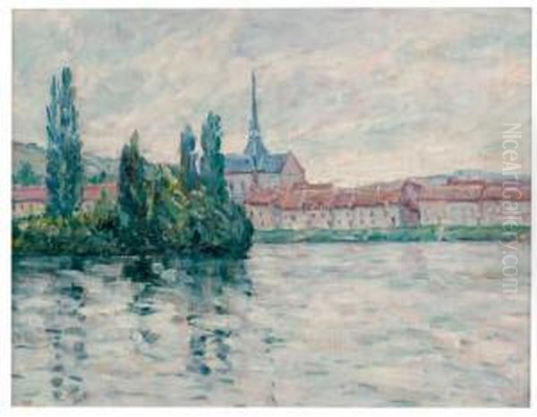 Bord De Riviere Oil Painting by Roussel-Masure