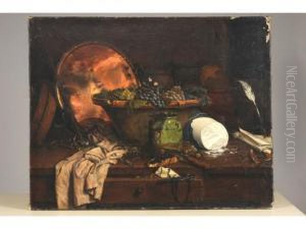 Nature Morte Aux Raisins Oil Painting by Toussaint Roussy