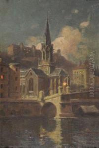 Passerelle Saint Georges Oil Painting by Charles Rouviere