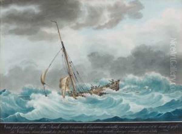 Voeu Fait Par Le Cap Ne Alex Dre Such De La Tartane La Confiance Oil Painting by Antoine Ii Roux