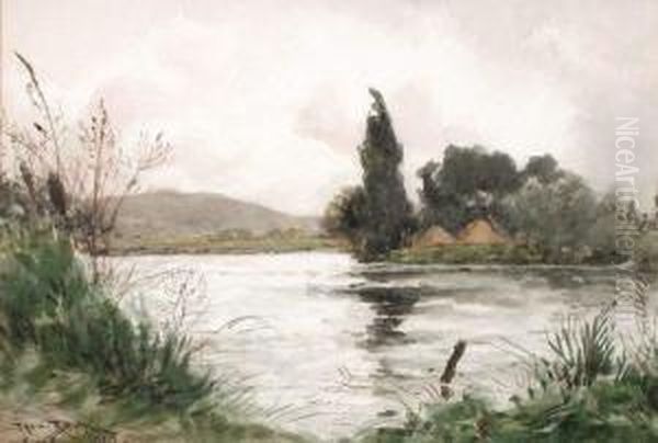 La Seine A Rueil Oil Painting by Paul Roux