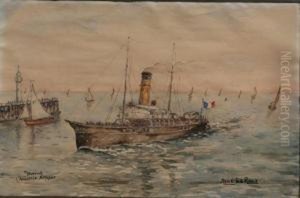 L'augustin Normand A Trouville Oil Painting by Rene Roux