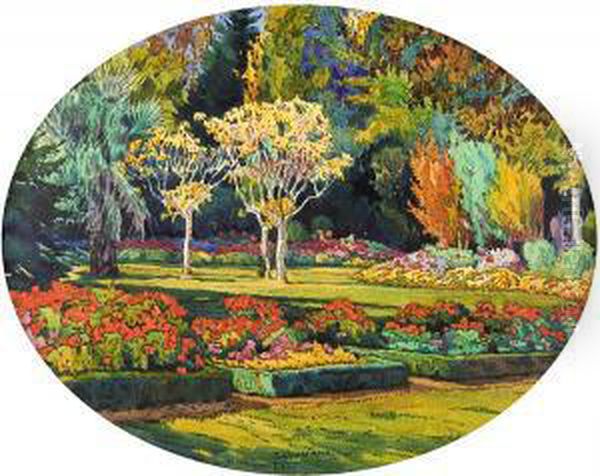 Vue De Parc Oil Painting by Tony George Roux