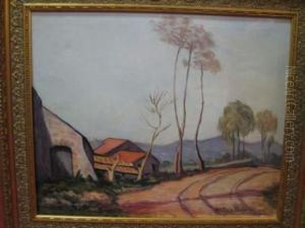 La Route De Campagne Oil Painting by Joseph-Victor Roux-Champion