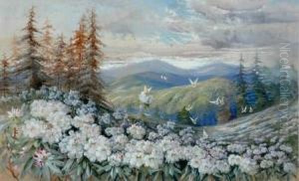 Spring Landscape Oil Painting by Marian Ellis Rowan