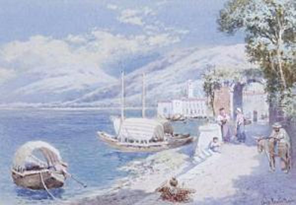 The Italian Lakes Oil Painting by Charles Rowbotham