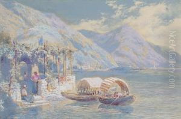 On The Rhine Oil Painting by Charles Rowbotham