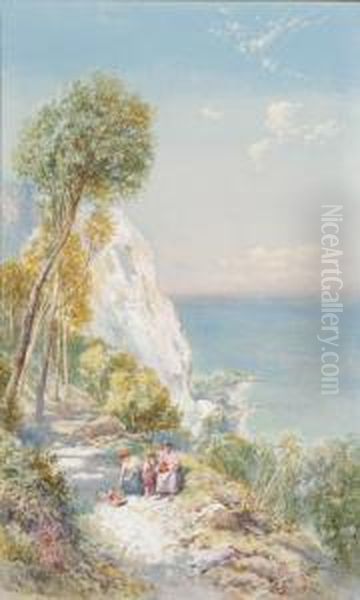 Near Nice, France Oil Painting by Charles Rowbotham