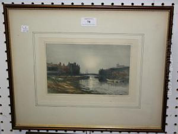 Whitby Oil Painting by Claude Hamilton Rowbotham