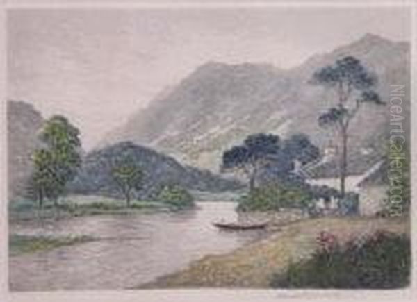 Borrowdale Oil Painting by Claude Hamilton Rowbotham