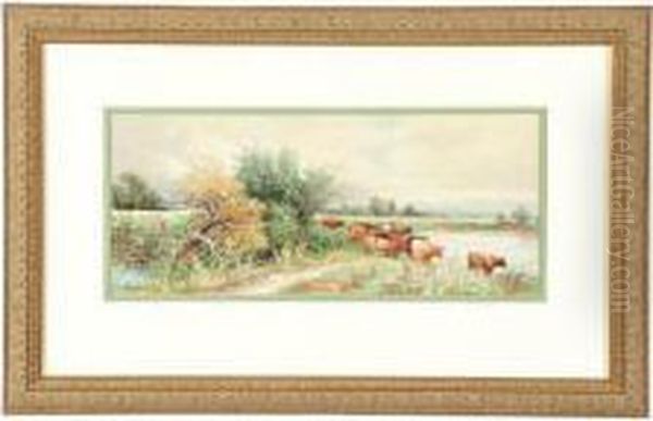 Two Pastoral Scenes Oil Painting by Thomas, Tom Rowden