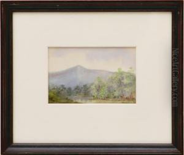 Carolina Mountain Landscape With River Oil Painting by Louis Rowell