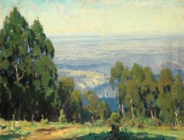 View Across The Valley Oil Painting by Will Rowell