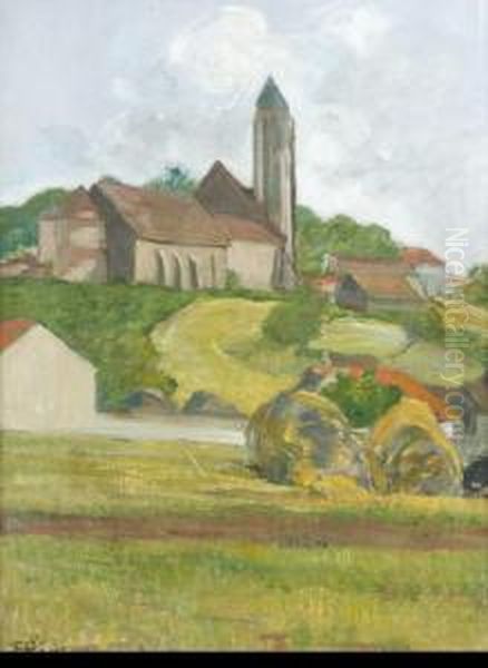 L'eglise De Village Oil Painting by Louis Roy