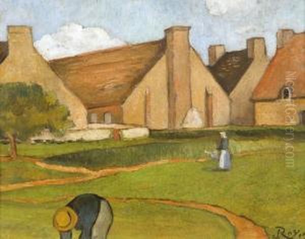 Ferme Bretonne Oil Painting by Louis Roy