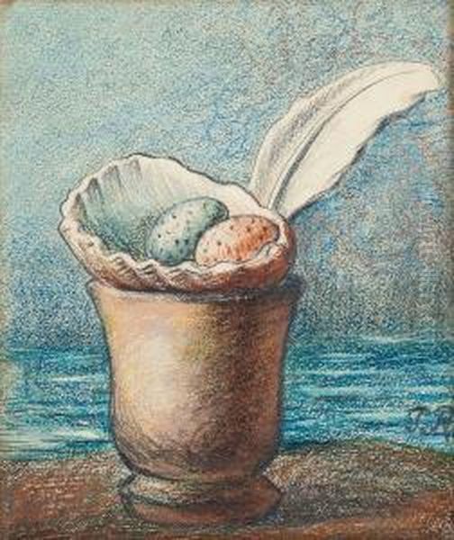 Coquillage Avec Oeufs Oil Painting by Pierre Roy