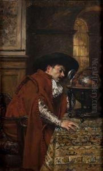 Le Geographe Oil Painting by Ferdinand Victor Leon Roybet