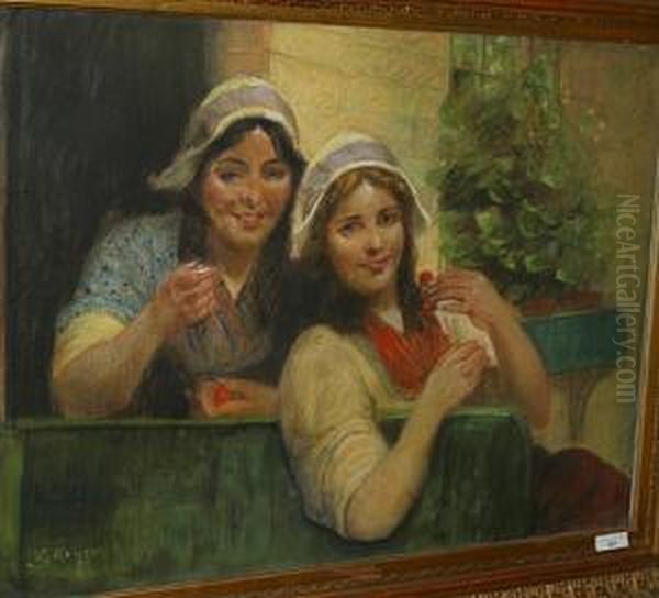 Le Mangeuses De Cerises Oil Painting by Francois Royen