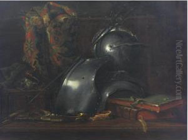 Still Life With Armor Oil Painting by Charles Royer