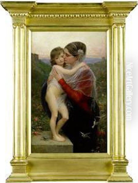 Madonna And Child Oil Painting by Lionel Noel Royer