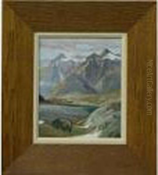 Paysage Alpin Oil Painting by Andre Roz