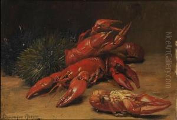 Homard Oil Painting by Dominique Rozier