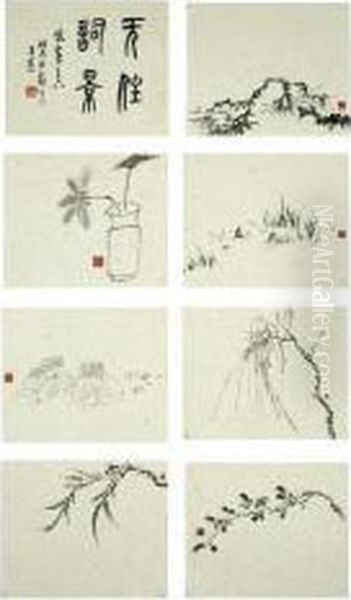 Sketches Of Plants Oil Painting by Yi Ru