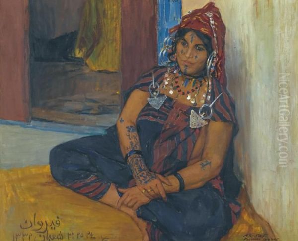 Moubaraka In Kairouan Oil Painting by Aleksandr Rubcov