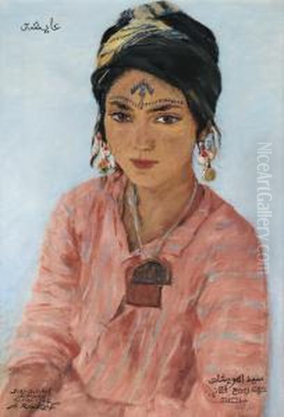 Portrait D'aicha Oil Painting by Aleksandr Rubcov