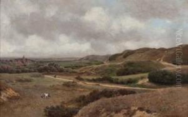 Dune Von Noordwijk Oil Painting by Franz Leo Ruben