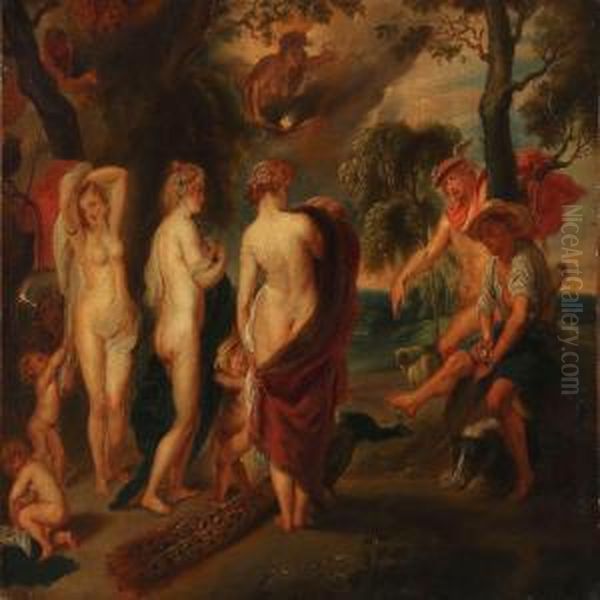 The Judgment Of Paris Oil Painting by P. P. Rubens