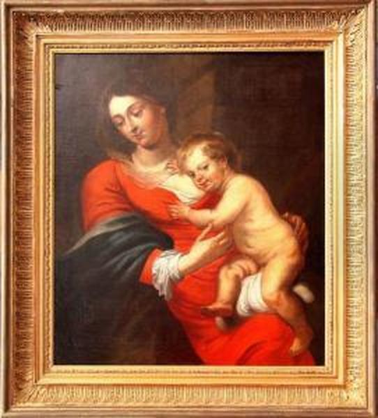 La Viege Et L'enfant Jesus Oil Painting by P. P. Rubens