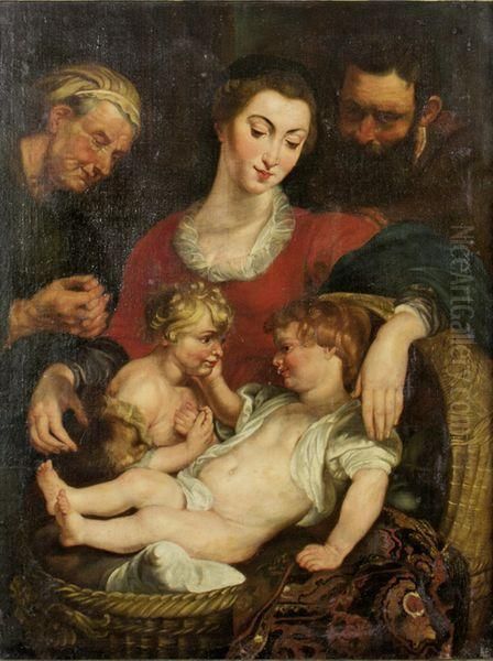 Presentation De L'enfant Jesus Et Saint Jean-baptiste Oil Painting by Peter Paul Rubens