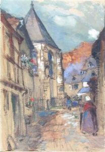 Strase In Monreal In Der Eifel Mit Chor Der Pfarrkirche
Kreuzerhohung Oil Painting by Carl Rudell