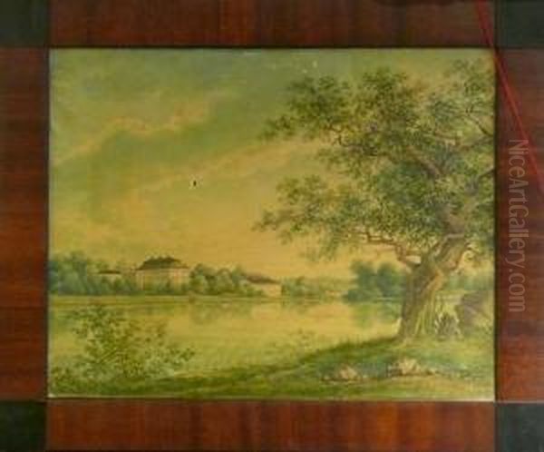 Motiv Av Tyreso Slott. Oil Painting by Thure Gabriel Rudenschold