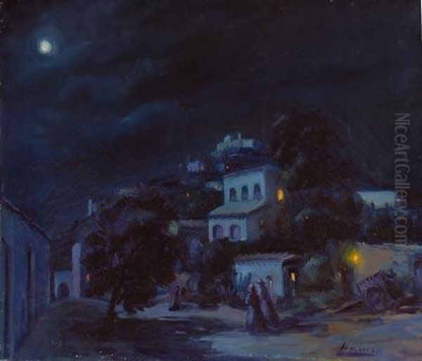 Nocturno Oil Painting by Pasquale Ruggiero