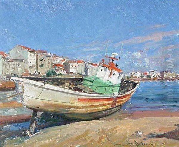 Barco Varado En La Arena. Oil Painting by Joseph Ruiz