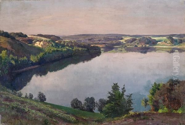 Mecklenburger See Oil Painting by Joseph Rummelspacher