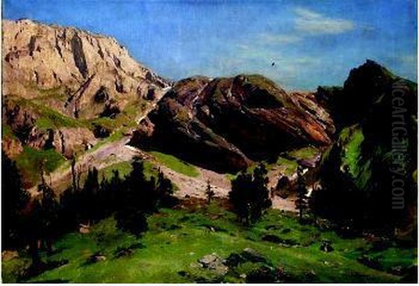 Veduta Dolomitica Oil Painting by Joseph Rummelspacher