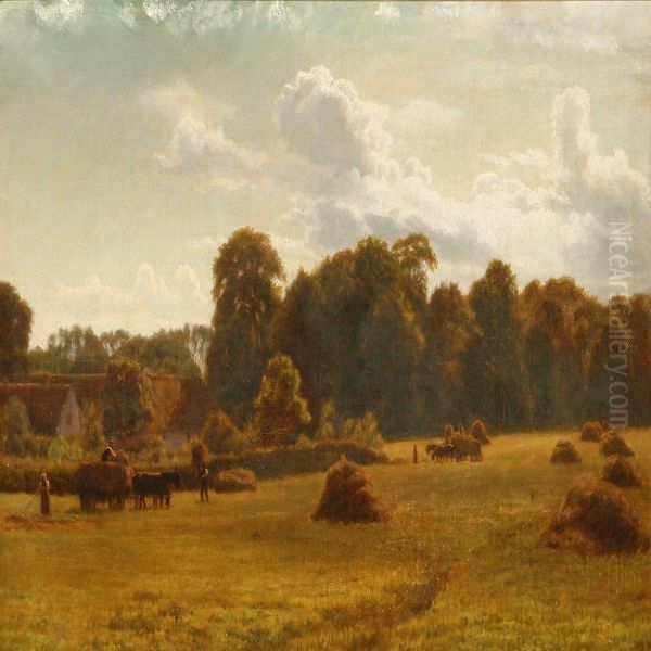 Ved Bregentved Oil Painting by Gotfred Rump