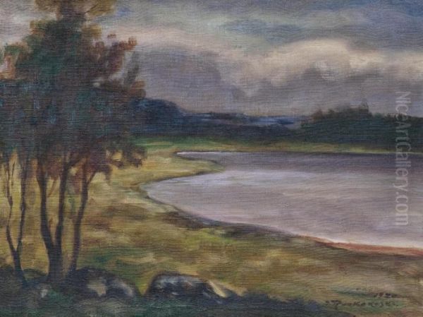 Astormy Day Oil Painting by Jalmari Ruokokoski