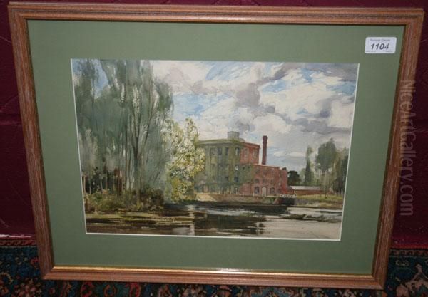 Dedham Mill Oil Painting by George Robert Rushton