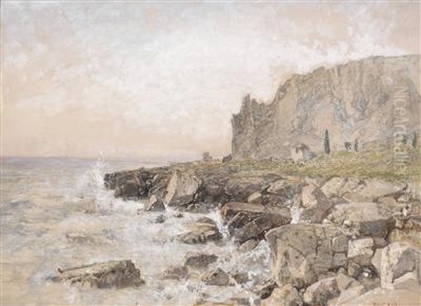 Sistiana Bay Near Triest Oil Painting by Robert Russ