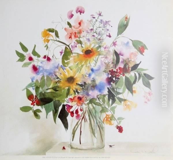 Wild Wood Posy Oil Painting by Ela Russell