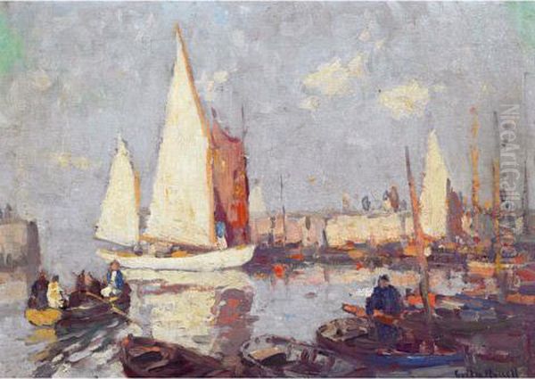 The Harbour, Torquay Oil Painting by George Horne Russell