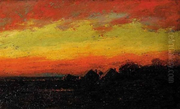 Untitled - Sunset Oil Painting by George Horne Russell