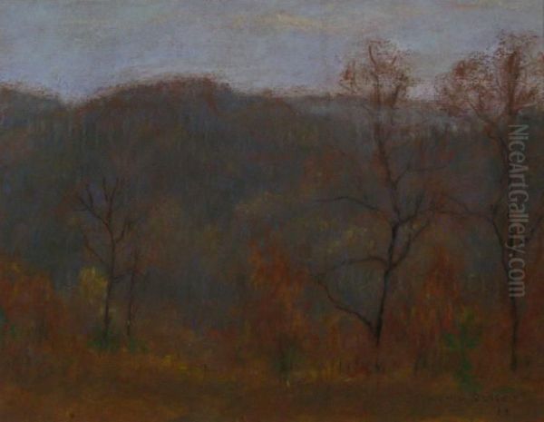 Autumn Landscape Oil Painting by James L. Russell